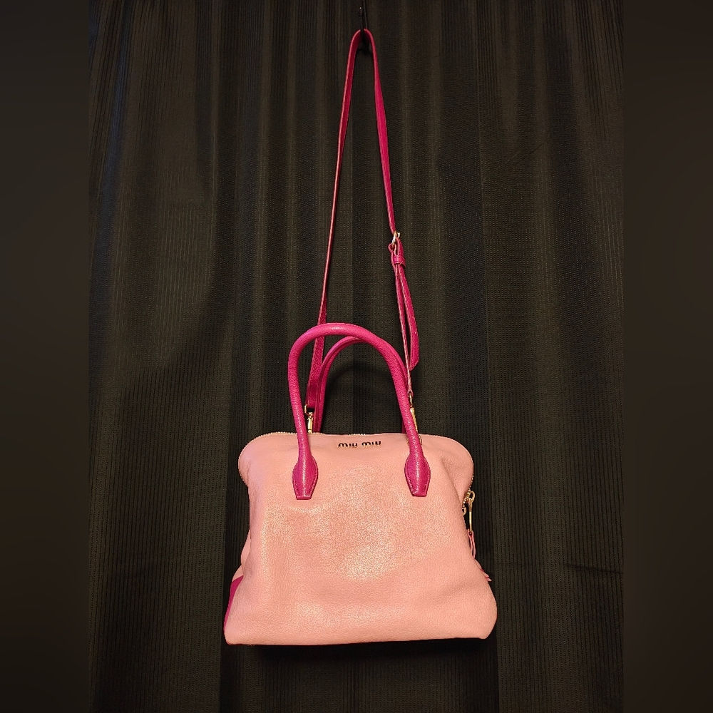 Miu Miu Beau Pink Leather Bag